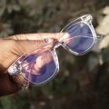 100 % Blue Ray Cut, Uv Protected, Anti Scratch Eye Glasses For Men And Women - Transparent Lens | Fashion Square Frame Unisex Eye Glasses. 