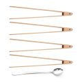 fasdaga 4 Packs 12 Inch Wood Toaster Tongs Kitchen Tongs & New 1Pc Long Handle Stainless Steel Tea Coffee Spoon. 
