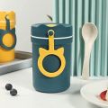 Travel Portable Food Container Breakfast Cup For Milk Oatmeal, Yogurt, Porridge, Soup- 330 Ml. 