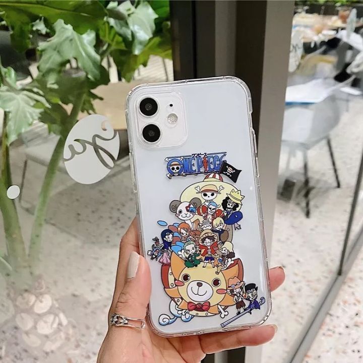 Transparent Cartoon Printed Back Cover For iPhone 12/12 Pro