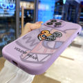 Hontinga for OPPO A55 Back Cover PU Leather Fashion Bear Print Soft Silicone Edge Phone Case. 