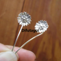 Difutagui Delysia King 2021 New Daisy Earrings Cute Girls High Quality Sunflower Long Ear Studs Gift for Best Friend. 