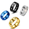 Vylon LWS33044 Cincin Perak Custom Cosplay Anime Rings Stackable Hip Hop Stainless Steel Band Jojos Bizarre Adventure Ring For Men. 