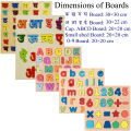 5-in-1 Wooden Educational Puzzle Board Combo Set - Nepali Varnamala (Swar & Vyanjan), English Alphabets (Capital & Small), Numbers 0-9 & Shapes - Montessori Early Learning Toy for Kids & Preschoolers. 