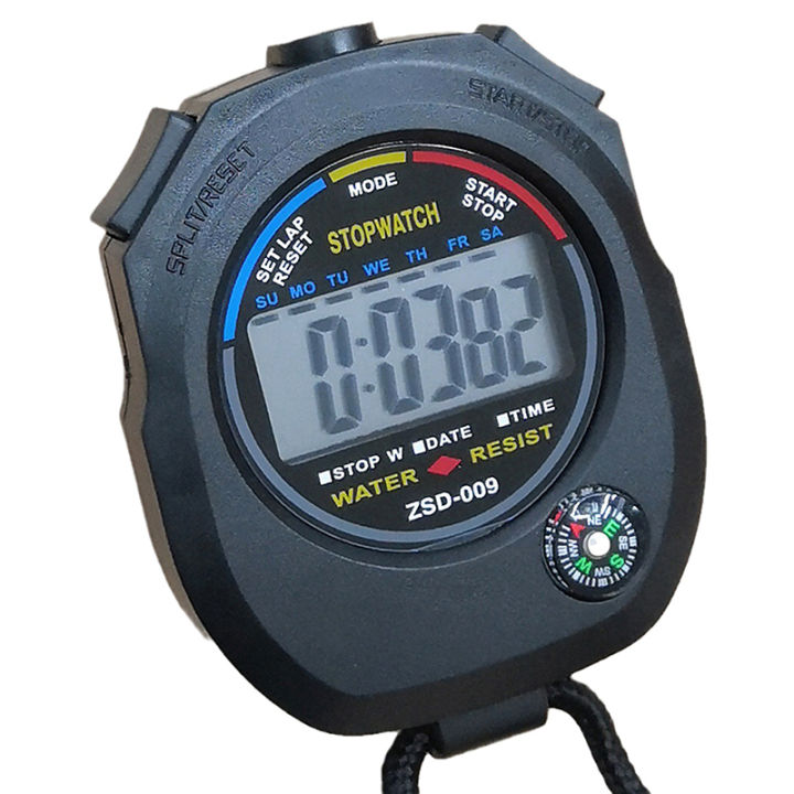 LCD Timer Stop Watch Timer Tools With Belt Waterproof Chronometer ...