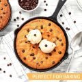 3 Piece Set of PreSeasoned Cast Iron Frying Pans - Black. 
