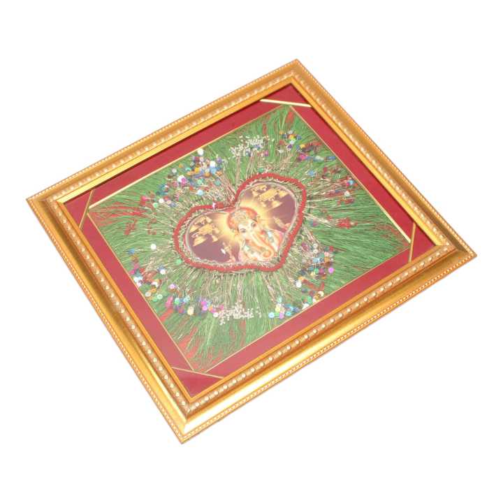 Golden Wedding Mala Frame Normal