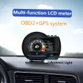 Car Head up Display OBD?+GPS Smart Gauge High Definition Speedometer. 