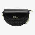 Black Color Moon Shape Inspired Design Cross Body Bag For Women. 