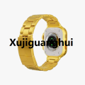 Xujiguanghui Smart Watch Golden Edition - H10 Ultra Max 4in1 Smartwatch Four Straps Smart watch for men and women - Bluetooth Calling Smart Watch - Life Waterproof Wireless Charging. 
