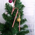 ARELENE 96Pcs Christmas Plastic Fake Candy Canes Twisted Toy Crutch for Christmas Tree Hanging Decorations. 
