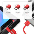 All in 1 Charging Cable (Type-C, Micro USB and Lightin). 