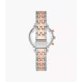 Fossil Rose Gold/Silver Stainless Steel Business Watch For Women - ES5279. 