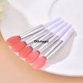 Difutagui 5Pcs Double Side Soft Silicone Head Eyeshadow Lip Applicator Brush Portable Makeup Brushes with PVC Bag Cosmetic Beauty Makeup Tools. 