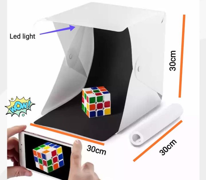 30X30X30cm Photo Studio Shooting Tent Light Cube Diffusion Soft Box Kit ...