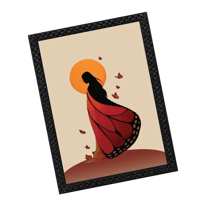 Woman%20with%20Butterfly%20Wings-%20Matt%20Laminated%20Printed%20Poster%20with%20Checker%20frame-%20one%20Piece%20Frame%20-%20Image%202