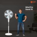 Orient Electric High Speed Stand-70 400 MM Oscillating Pedestal Fans | Stand Fan with Tilt Mechanism | High Air Delivery | Aesthetic Design with Telescopic Arrangement | (Snow White). 