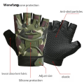 Wenefang 1Pair Kids Half Finger Cycling Gloves Non-Slip Fingerless Adjustable Mitten Shock-Absorbing Gloves for Boys Girls Fishing Biking. 