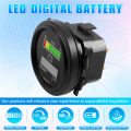 12V/24V/36V/48V/72V LED Digital Battery Status Charge Indicator with Hour Meter Gauge Black. 