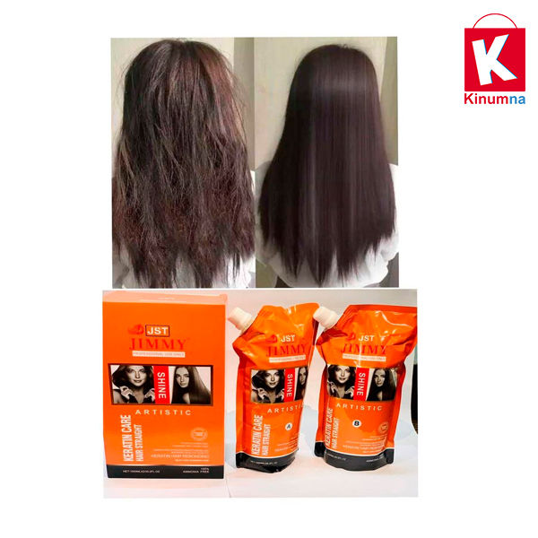JIMMY Keratin Hair Rebonding Straight Cream 1000ml*2 Pouch