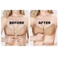 Women's Strapless Bra Self Adhesive Silicone Invisible Push-up Bras Reusable Sticky Backless Women Bra Black Free Size Thread Butterfly Black. 