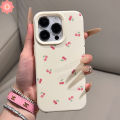 Fresh Sweet Romantic Dreamy Dopamine Cute Cherry Case Compatible for IPhone 13 15 16 11 14 12 Pro Max 15 16 14 Plus 14 16 15 13 Pro 16E Liquid Silicone Luxury Skin Feel Soft Case. 
