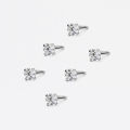 6 stylish stainless steel zircon nasal septum pierced studs 20G mini nose ring earring pierced studs lady body pierced accessori. 
