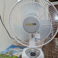 Table Rechargable Fan 12Inch Movable With Light AC/DC Long Lasting Battery Backup. 