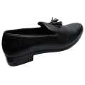 Black Leather Loafer Formal Shoes For Boys. 