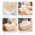 Paper Towel Dispenser Wood Tissue Box Cover Holder. 