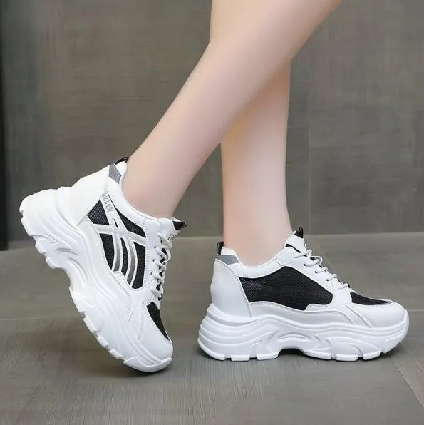2024%20New%20Thick%20Soled%20Women's%20Sports%20Shoes%20Fashion%20Casual%20Comfortable%20Lace-up%20Thick%20Soled%20Shoes%20Hight%20Increase%20Vulcanized%20Shoes%20-%20Image%203