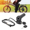 Durable Waterproof Electric Bike Throttle Grip with 2 Keys Twist Handlebar Full Twist Throttle 3-Pin Connector Speed Controller Grip Electric Scooter. 