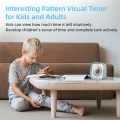 60-Minute Visual Timer with Night Light, Countdown Timer,Pomodoro Timer with Rainbow Pattern for Kids and Adults Easy to Use Blue. 
