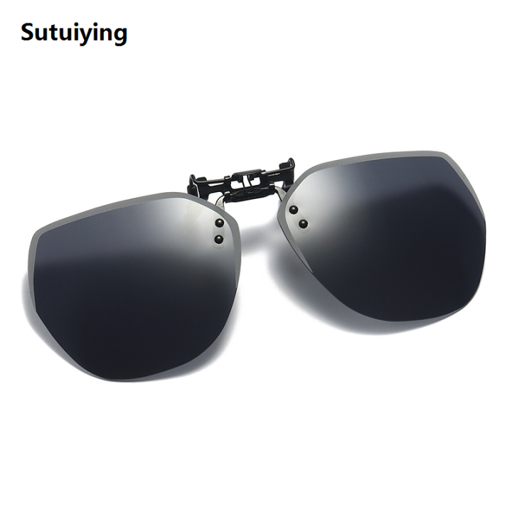 Sutuiying%20KLASSNUM%20Men%20Polarized%20Clip%20On%20Sunglasses%20Women%20Flip%20Up%20Sunglasses%20High%20Quality%20Square%20Cut%20Edge%20Lenses%20Driving%20Night%20Vision%20Fishing%20Goggle%20-%20Image%203