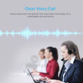 Wiresto Call Center Headset Over the Ear Headphone Stereo Headset Noise Cancelling Headphone PU Leather Earmuff with 360?Rotation Microphone for Computer Phones Desktop Boxes. 