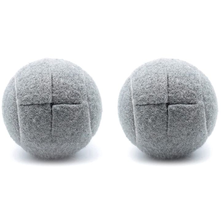 4 PCS Precut Walker Tennis Ball for Furniture Legs and Floor Protection, Heavy Duty Long Lasting Felt Pad Covering,Grey