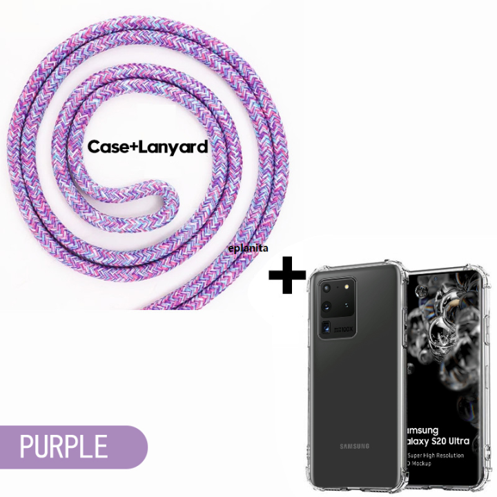 Neck%20Strap%20Lanyard%20Cord%20Rope%20Transparent%20Phone%20Case%20For%20Samsung%20S24%20S23%20S22%20Plus%20S21%20FE%20S20%20Ultra%20S10%20Soft%20Silicone%20Cover%20-%20Image%207