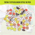 70PCS Sports Charms Enamel Football Charms Baseball Basketball Football Charms for Jewelry Making,for Bracelets Necklace Earrings DIY. 
