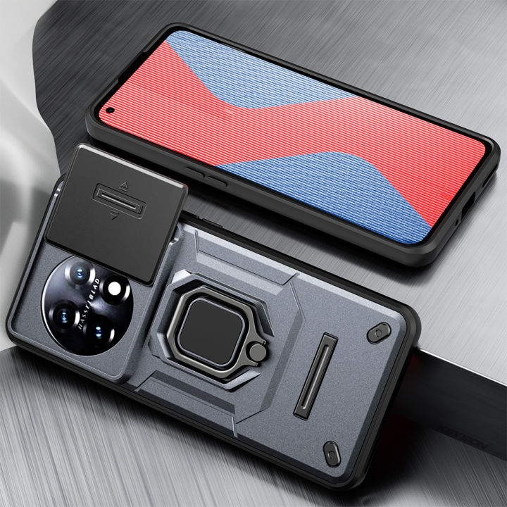 2025SMGSLIB%20KEYSION%20Shockproof%20Armor%20Case%20for%20Oneplus%2011%205G%2011R%2012%20Slide%20Camera%20Lens%20Protection%20Ring%20Stand%20Phone%20Cover%20for%20OnePlus%201+Ace%202%20-%20Image%207