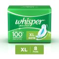 Whisper Ultra Clean Xl 8 Pads (Pack of 5). 