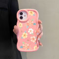 Hontinga for OPPO A18 A38 Back Cover Beautiful Flowers Pattern Luxury Soft Silicone Macaron Wave Mobile Case. 
