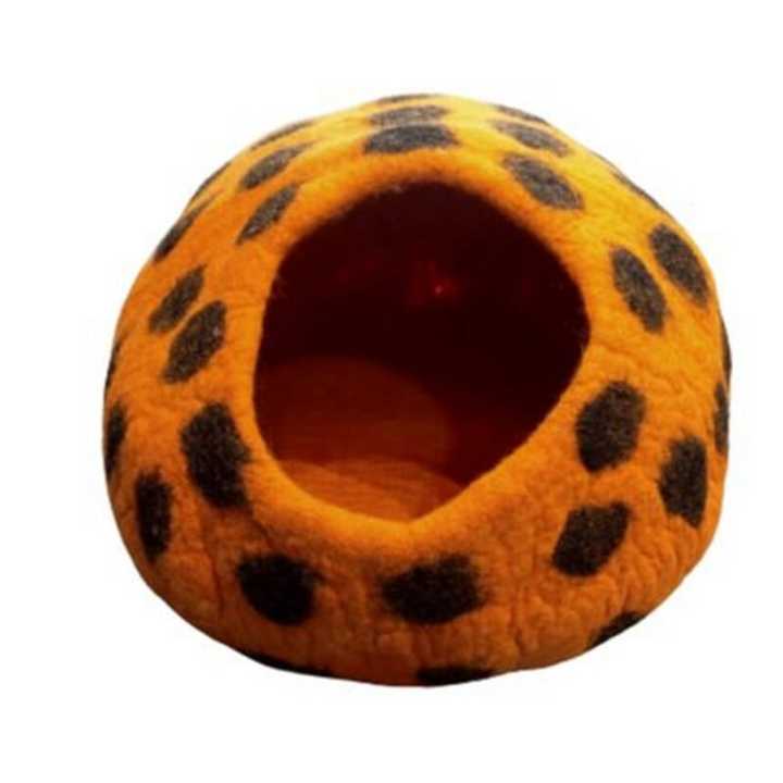 Yellow Color HandFelted Eco-Friendly Felt Cat House