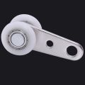 NAMUNY Pack of 10 45X19 mm Metal Bearing Pulley Blocks with 2 Plastic Wheels for Cabinet Sliding Doors. 