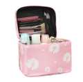 1Pcs Printed Make Up Organiser Bag, Portable Travel Cosmetic Bag Pouch, Flamingo Toiletry Wash Bag with Handle, Waterproof Makeup Storage Case,. 