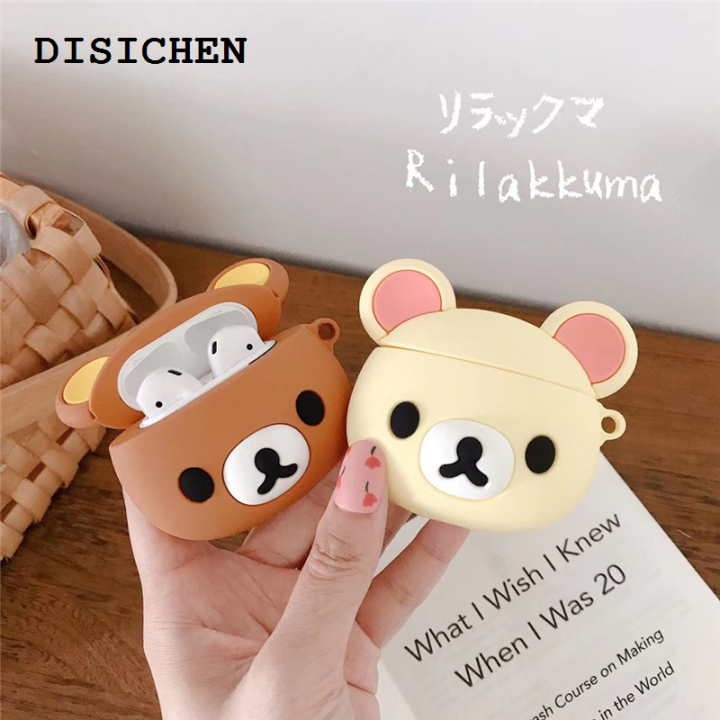 DISICHEN%202025%20Cute%20Rilakkuma%20AirPod%20Pro%202%20Case%201%202%203rd%20Generation%202021%20Soft%20Silicone%20Cover%20For%20airpods%20Headset%20Charging%20Box%20Protection%20Shell%20-%20Image%204