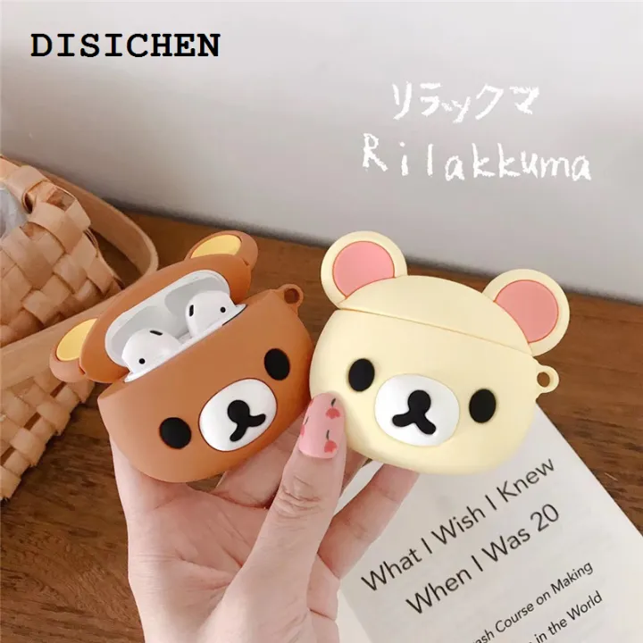 DISICHEN%202025%20Cute%20Rilakkuma%20AirPod%20Pro%202%20Case%201%202%203rd%20Generation%202021%20Soft%20Silicone%20Cover%20For%20airpods%20Headset%20Charging%20Box%20Protection%20Shell%20-%20Image%204