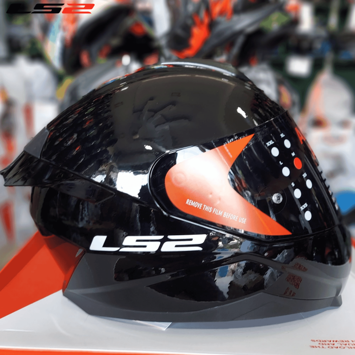 LS2 Flash FF802 Monocolor Gloss Black Full Face Single Visor Helmet