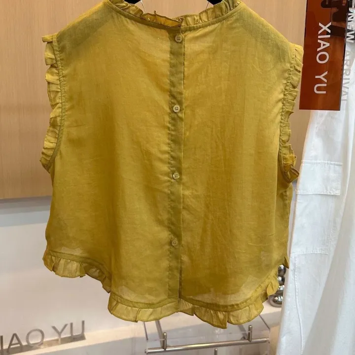 Korean%20Style%20Sleeveless%20Shirt%20for%20Women%20Summer%202025%20New%20Elegant%20Versatile%20Sweet%20Top%20Trendy%20-%20Image%205