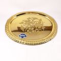Designer Brass Thaali 35cmx28cm Pital Plate Fancy Tray Pooja Thaal. 