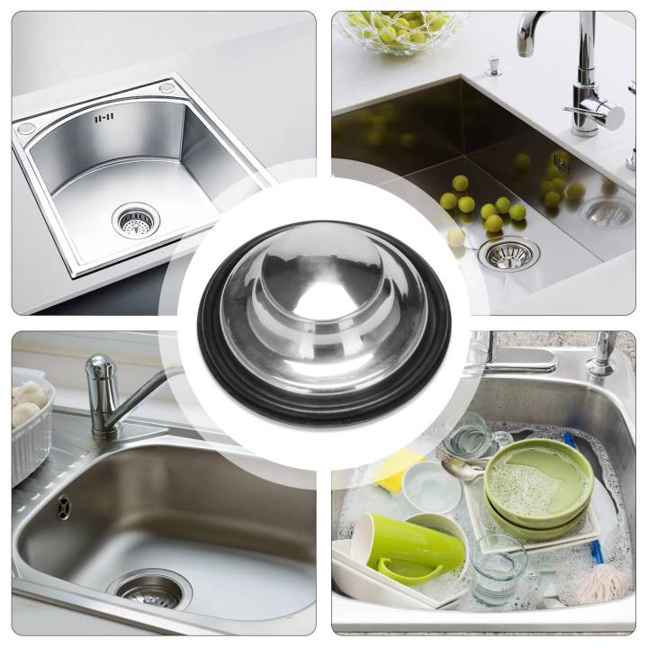 3%203/8%20Inch%20Kitchen%20Sink%20Stopper%20Stainless%20Steel%20Garbage%20Disposal%20Plug%20Kitchen%20Sink%20Plug%20Fits%20Standard%20Kitchen%20Drain%20Size%20-%20Image%203